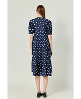 English Factory Women's Heart Printed Midi Dress