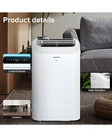 Zafro 14,000 Btu Portable Ac, Quiet 46dB, WiFi & App Control, 24H Timer, Fan & Dehumidifier, Easy Install for Bedroom, Office, Living Room