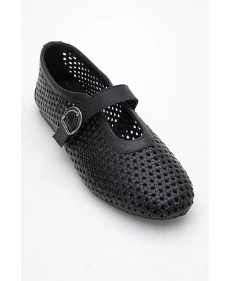 Forever & Always Shoes Mirella Braided Leather Ballet Flats (Women)