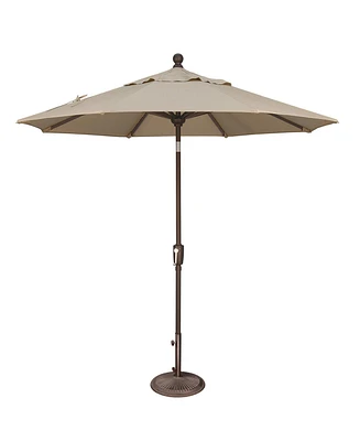 Mondawe 7.5FT Solefin Octagon Patio Umbrella with Push-Button Tilt
