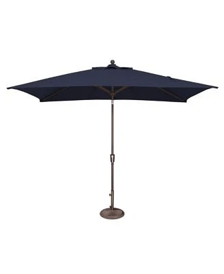 Mondawe 6.6ftx10ft Rectangle Patio Umbrella With Push Button Tilt Bronze Frame