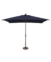 Mondawe 6.6ftx10ft Rectangle Patio Umbrella With Push Button Tilt Bronze Frame