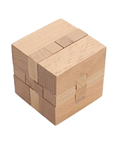 We Games Solid Wood 3D Cube Puzzle