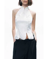 Nocturne Women's Blouse with Bow Detail