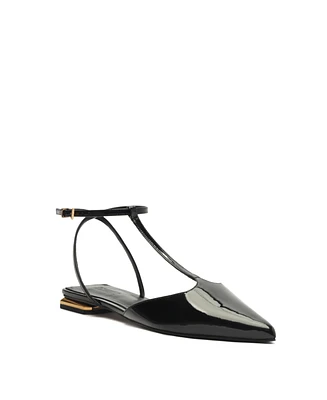 Schutz Women's Allure T-Strap Pointy Toe Flats