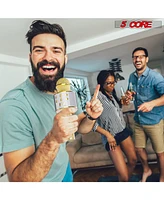 5 Core Microphone Wireless Karaoke Mic With Speaker 3 in 1 Portable Bluetooth Microfono Inalambrico - Wm Spk Copper+Gld