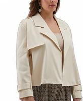 Ella Rafaella Plus Crop Trench Jacket