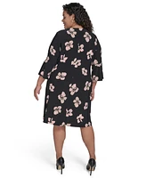 Tommy Hilfiger Plus Jersey Floral-Print Shift Dress