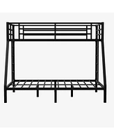 Metal Twin Xl over Queen Bunk Bed for Teens and Adults, Space-Saving/Noise Reduced/No Box Spring Needed