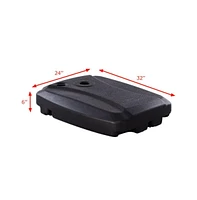 60L Plastic Weighted Fill Water Sand Wheel Patio Umbrella Base