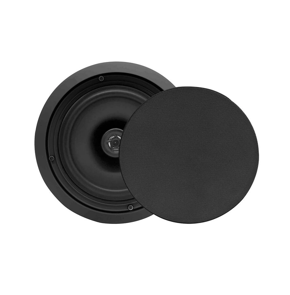 Pyle 6.5” 70V Ceiling Speakers (Pair), 2-Way Midbass Woofer, 250W Peak, White