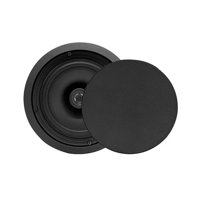 Pyle 6.5” 70V Ceiling Speakers (Pair), 2-Way Midbass Woofer, 250W Peak, White