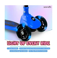 3-Wheel Foldable Kids Scooter - Child Toy Scooter with Built-in Led Wheel Lights, Foldable Seat, and Easy Maneuvering Lean-to-Steer