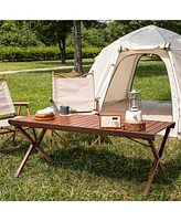 Sugift Aluminum Outdoor Camping Table Folding Picnic Table with Carry Bag