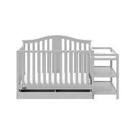 Graco Solano 4-in-1 Convertible Crib & Changer with Drawer - Pebble Gray