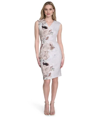 Calvin Klein Women's Sleeveless Scuba Sheath Dress