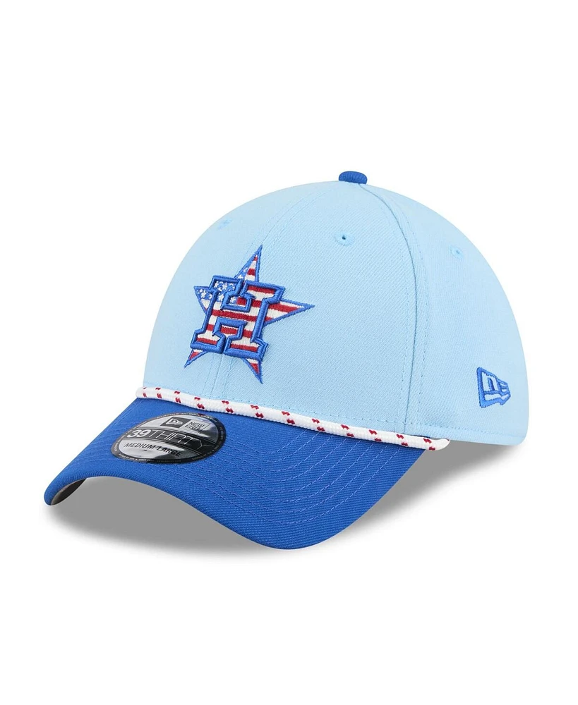 New Era Men's Light Blue/Blue Houston Astros 2025 Fourth of July 39THIRTY Flex Hat