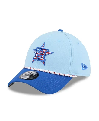 New Era Men's Light Blue/Blue Houston Astros 2025 Fourth of July 39THIRTY Flex Hat