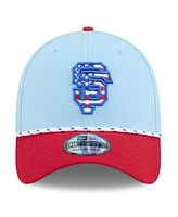 New Era Men's Light Blue/Red San Francisco Giants 2025 Fourth of July 39THIRTY Flex Hat