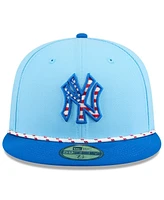 New Era Men's Light Blue/Blue York Yankees 2025 Fourth of July 59FIFTY Fitted Hat
