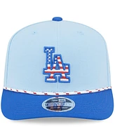 New Era Men's Light Blue/Blue Los Angeles Dodgers 2025 Fourth of July 9SEVENTY Adjustable Hat
