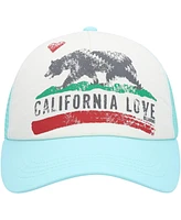 Billabong Women's White/Aqua Pitstop Trucker Snapback Hat