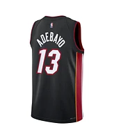 Nike Big Boys and Girls Bam Adebayo Black Miami Heat Swingman Icon Edition Jersey