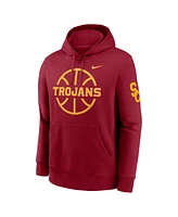 Nike Men's Cardinal Usc Trojans Basketball Icon Club Fleece Pullover Hoodie