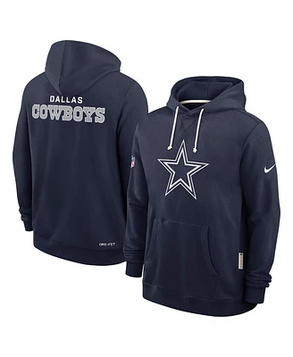 Nike Men's Navy Dallas Cowboys Sideline Initial Home Performance Pullover Hoodie
