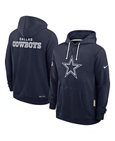 Nike Men's Navy Dallas Cowboys Sideline Initial Home Performance Pullover Hoodie