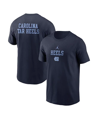 Jordan Men's Navy North Carolina Tar Heels 2-Hit Stacked T-Shirt