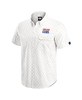 Darius Rucker Collection by Fanatics Men's Cream Chicago Cubs Printed Button-Down Shirt