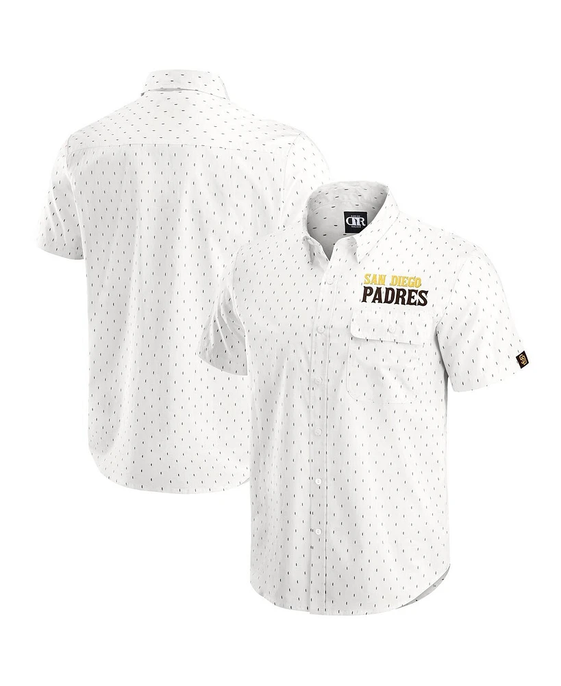 Darius Rucker Collection by Fanatics Men's Cream San Diego Padres Printed Button-Down Shirt