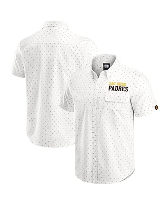 Darius Rucker Collection by Fanatics Men's Cream San Diego Padres Printed Button-Down Shirt