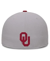 Jordan Men's Gray Oklahoma Sooners True Primetime Performance Fitted Hat