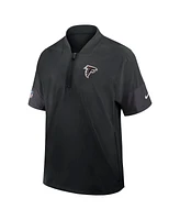 Nike Men's Black Atlanta Falcons Sideline Short Sleeve Quarter-Zip Performance Coach Jacket