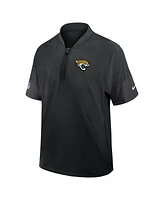 Nike Men's Black Jacksonville Jaguars Sideline Short Sleeve Quarter-Zip Coach Jacket