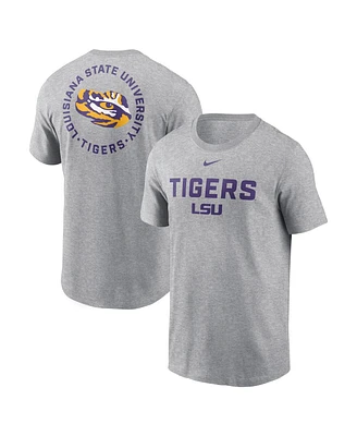 Nike Men's Heather Gray Lsu Tigers Campus 2-Hit T-Shirt