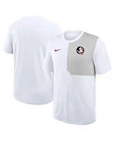 Nike Men's White Florida State Seminoles 2025 Sideline Uv Performance Coach T-Shirt