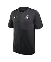 Nike Men's Black Michigan State Spartans 2025 Sideline Uv Performance Coach T-Shirt
