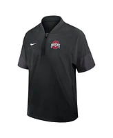 Nike Men's Black Ohio State Buckeyes 2025 Sideline Coaches Lightweight Short Sleeve Jacket