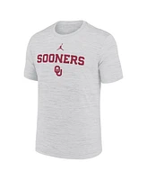 Jordan Men's Ash Oklahoma Sooners 2025 Sideline Velocity Performance T-Shirt
