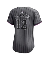 Nike Women's Francisco Lindor Gray New York Mets City Connect Limited Jersey