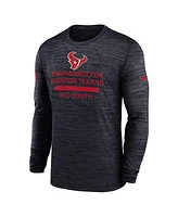 Nike Men's Navy Houston Texans Sideline Velocity Performance Long Sleeve T-Shirt