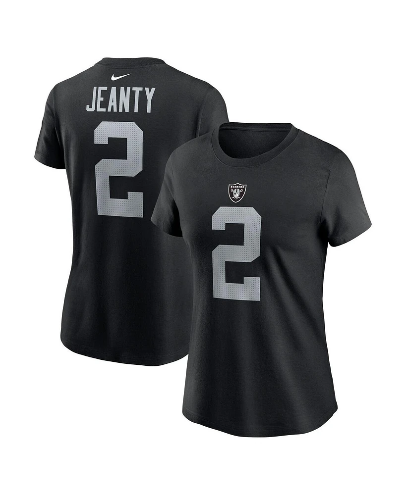 Nike Women's Ashton Jeanty Black Las Vegas Raiders 2025 Nfl Draft First Round Pick Name Number T-Shirt