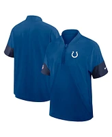 Nike Men's Royal Indianapolis Colts Sideline Short Sleeve Quarter-Zip Performance Coach Jacket