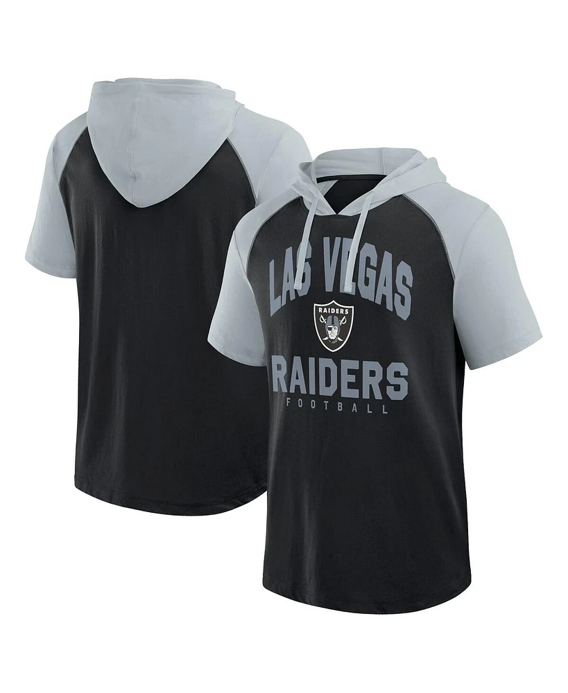 Logo Athletic Men's Black Las Vegas Raiders Prime Hoodie T-Shirt