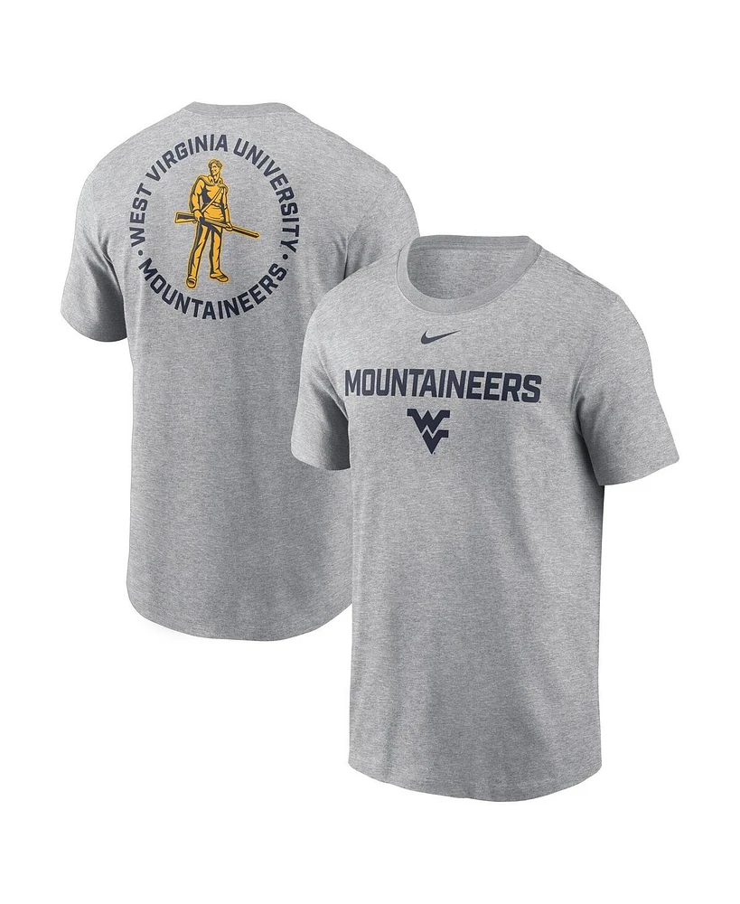 Nike Men's Heather Gray West Virginia Mountaineers Campus 2-Hit T-Shirt