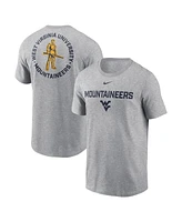 Nike Men's Heather Gray West Virginia Mountaineers Campus 2-Hit T-Shirt