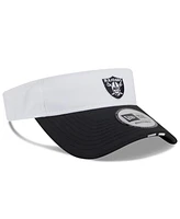 New Era Men's White/Black Las Vegas Raiders 2025 Nfl Training Camp Adjustable Visor Hat